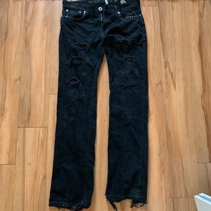 Black Studded Guess Jeans